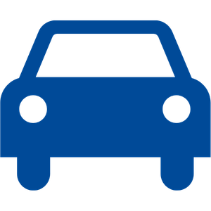 Blue colored car icon