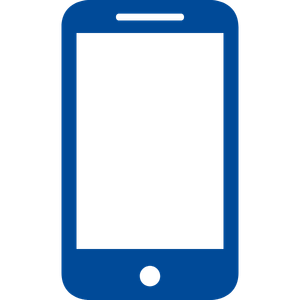 Blue colored phone icon