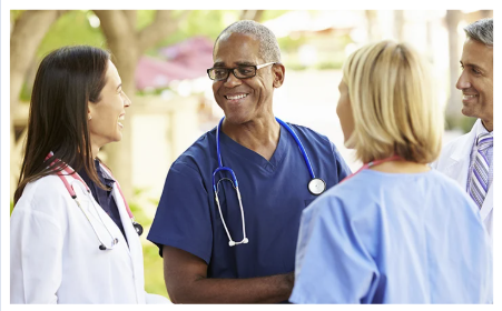 A group of doctors talking